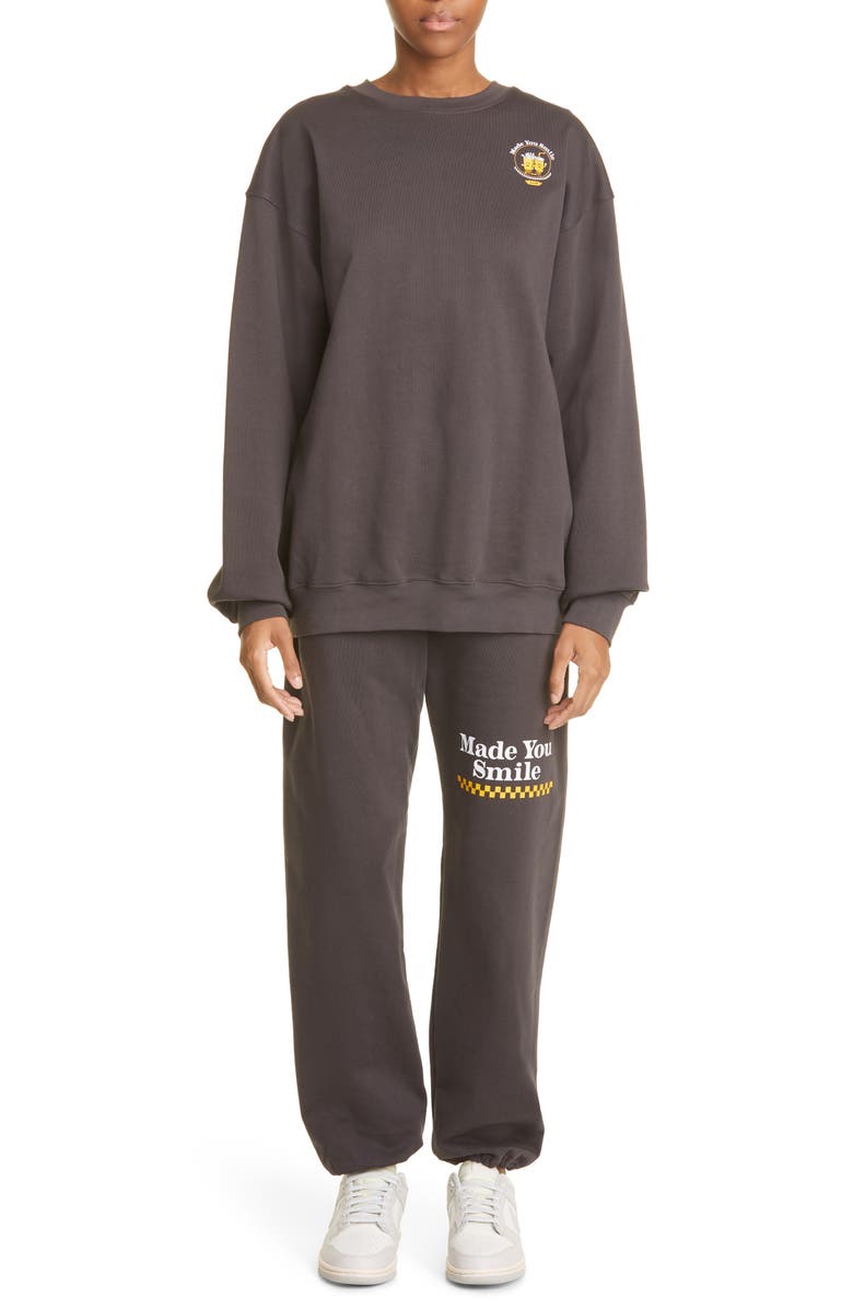 THE MAYFAIR GROUP Made You Smile Cotton Sweatshirt, Alternate, color, 