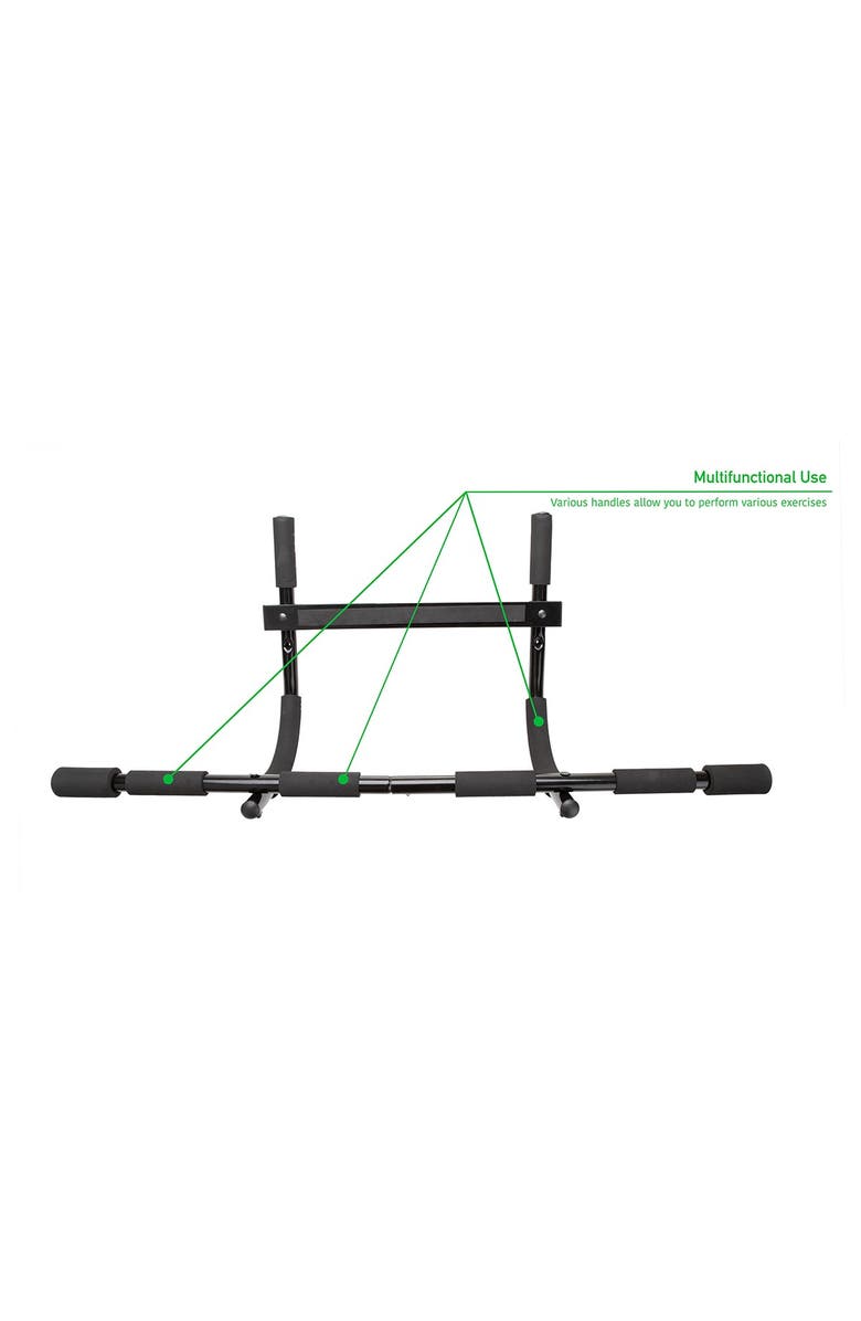 MIND READER Multi-Grip Chin-Up/Pull-Up Full Body Doorway Trainer Bar, Alternate, color,
