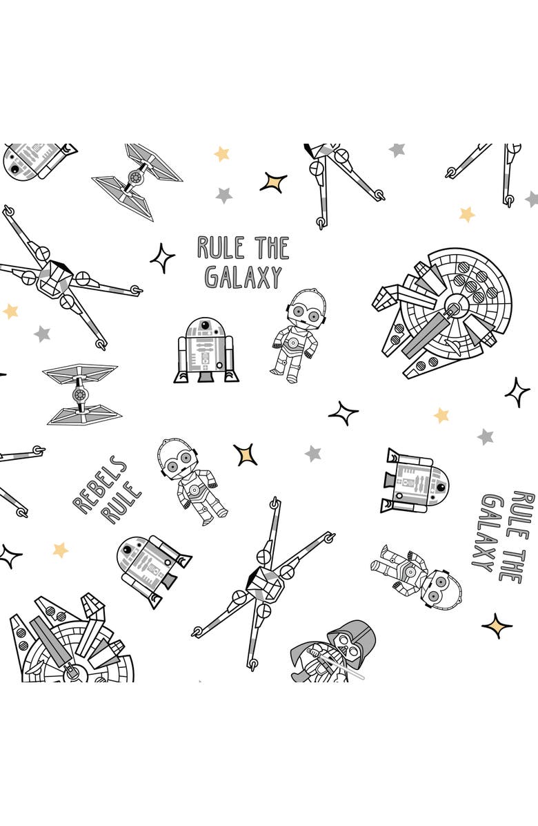 Lambs & Ivy Star Wars Signature Rebels Rule Cotton Fitted Crib/Toddler Sheet, Alternate, color, Black Multi