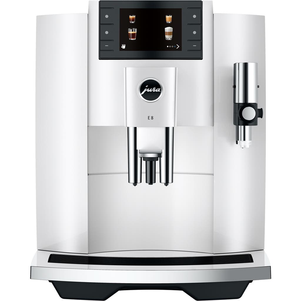Jura E8 Automatic Coffee Machine In White