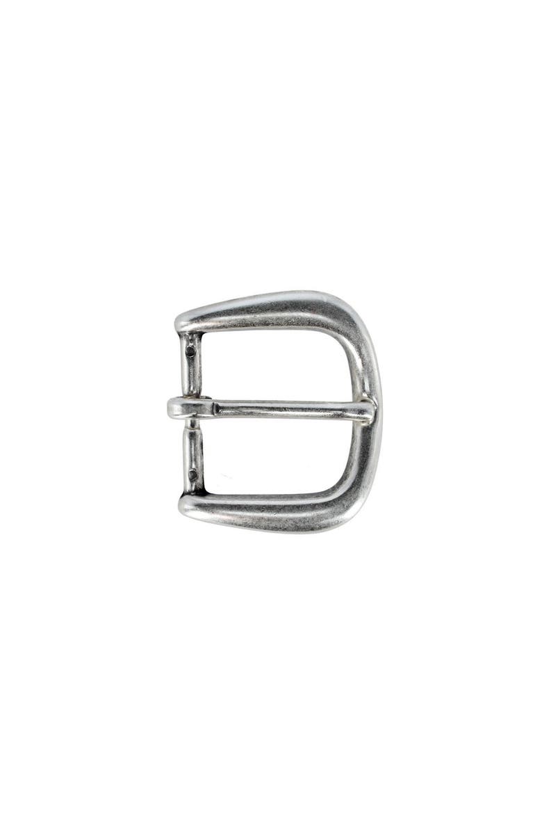 30mm Solid Brass Rounded Minimalist Harness Belt Buckle, Main, color, English Silver