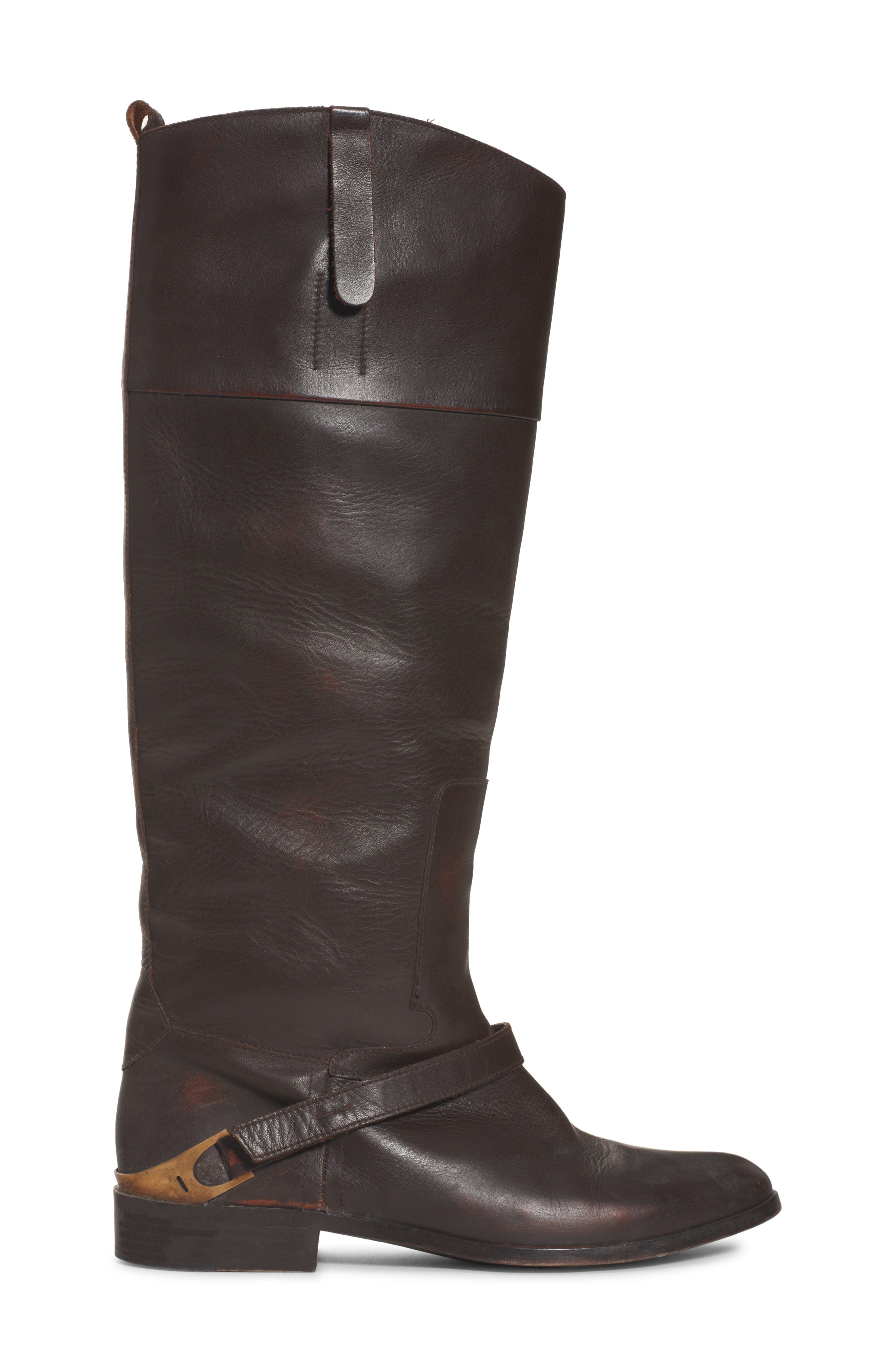 Golden Goose Charlie Tall Riding Boot, Alternate, color, Dark Brown