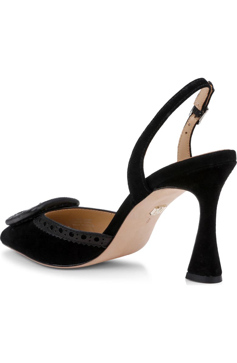 Badgley Mischka Collection Yanira Slingback Pointed Toe Pump, Alternate, color, Black Suede