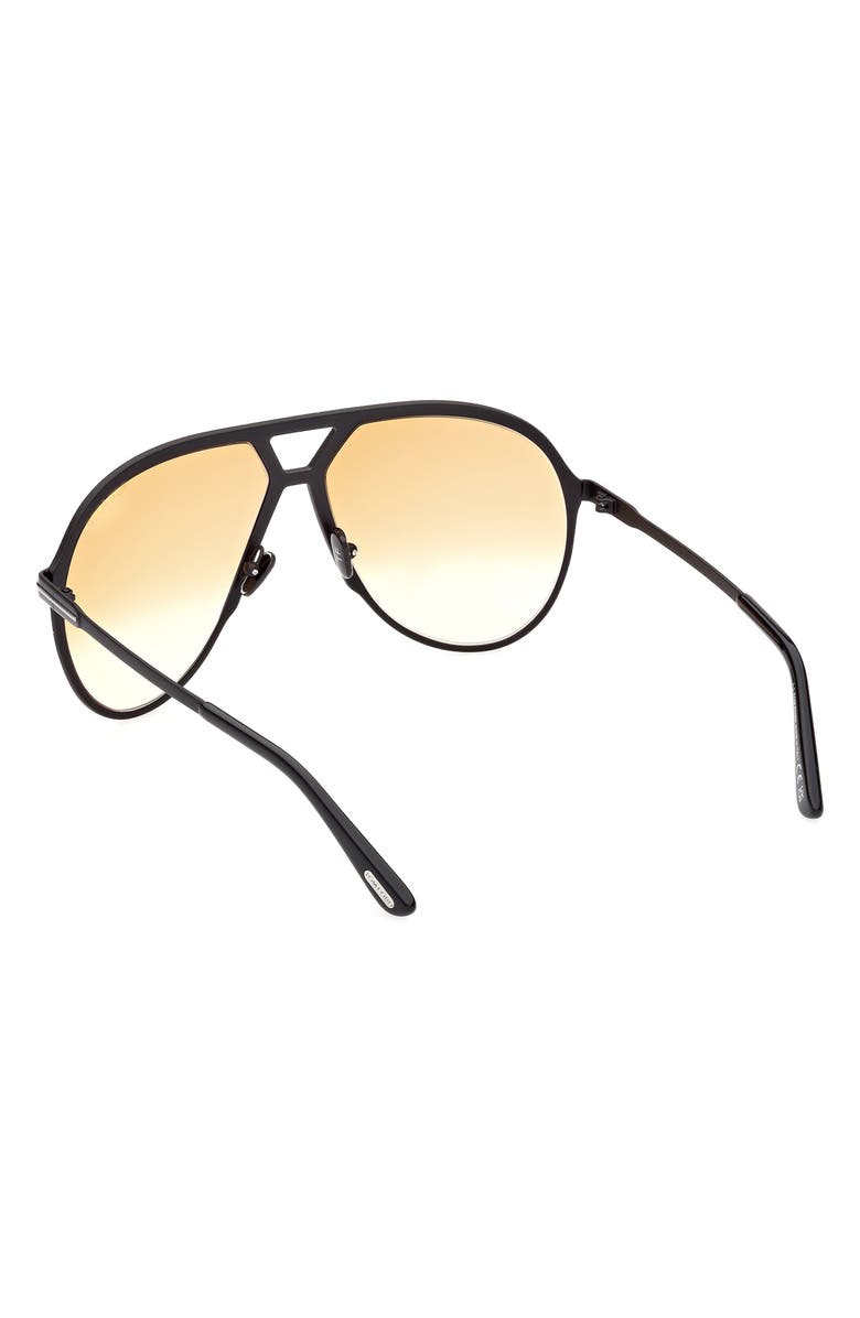 TOM FORD Xavier 64mm Gradient Oversize Pilot Sunglasses, Alternate, color,