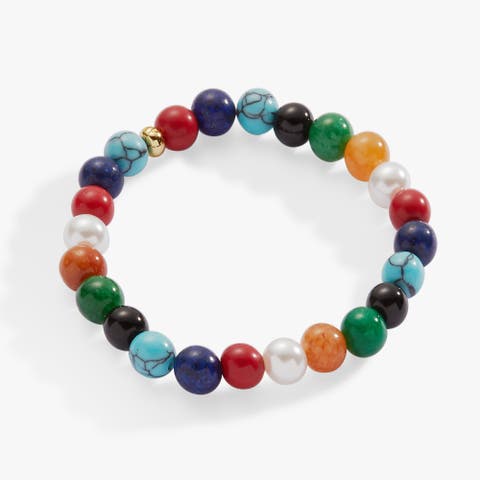 Moonlight Beach Beach Beaded Stretch Bracelet