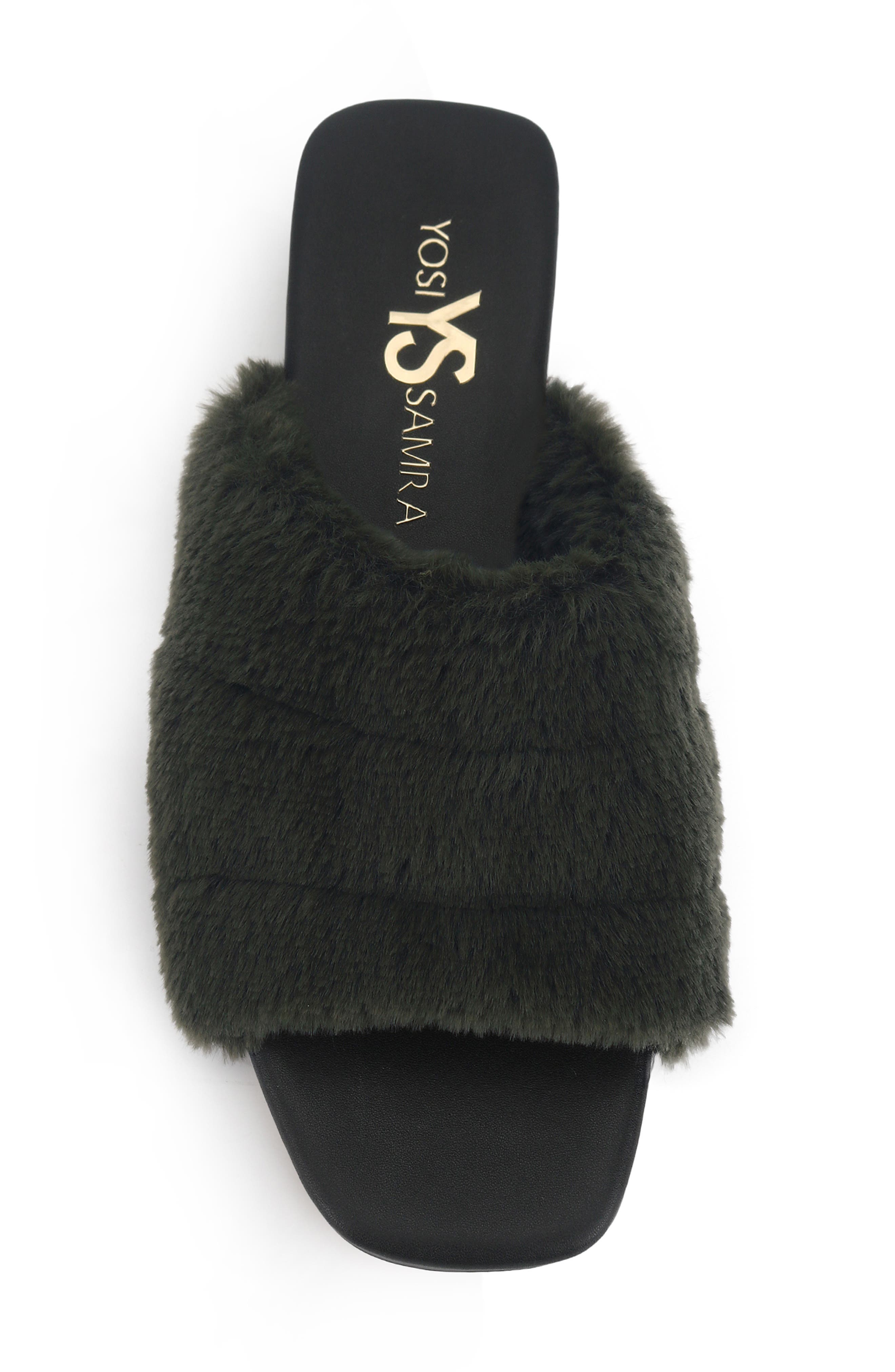 Yosi Samra Nora Faux Fur Slide Sandal, Alternate, color, 