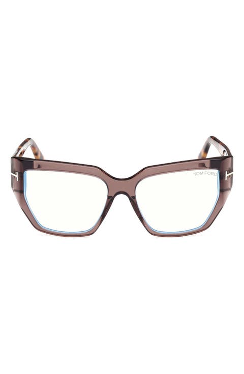 54mm Square Blue Light Blocking Optical Glasses