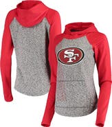 G-III 4HER BY CARL BANKS Women's G-III 4Her by Carl Banks Heathered Gray/Scarlet San Francisco 49ers Championship Ring Pullover Hoodie