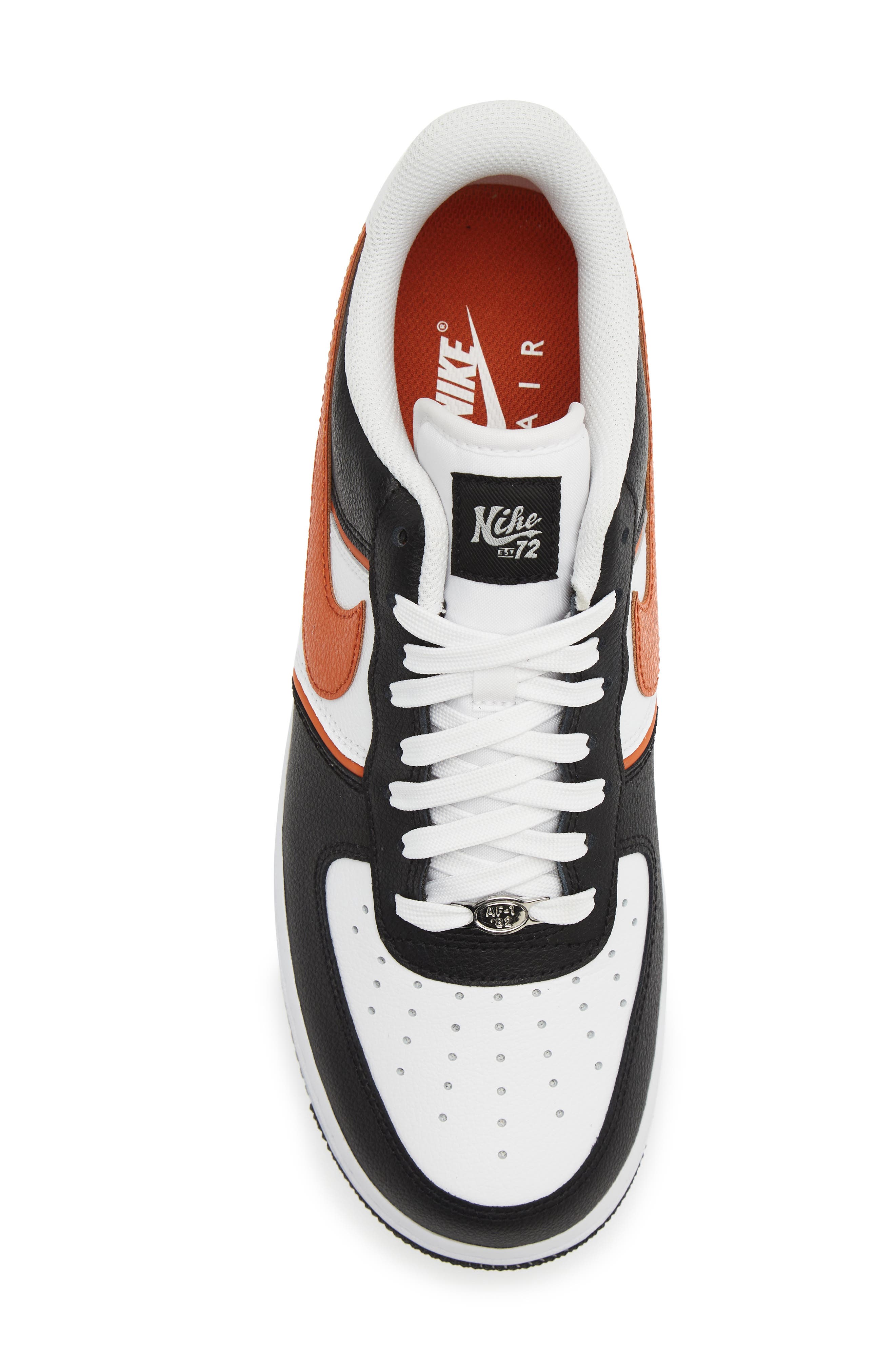 Air Force 1 '07 LV8 Sneaker, Alternate, color, BLACK/ CAMPFIRE ORANGE