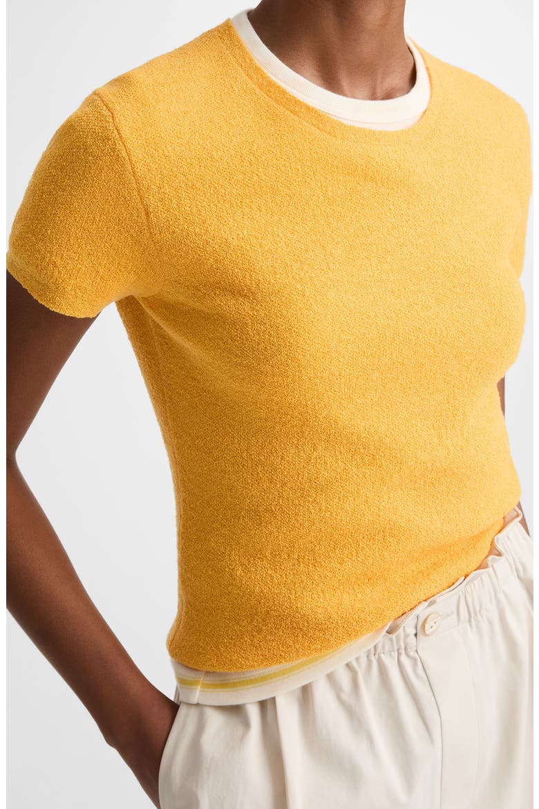 Texture Crewneck Sweater, Alternate, color, APRICOT