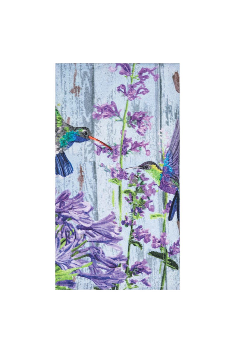 Hummingbird Paradise Floral Guest Towel All Seasons Kitchen Bathroom Decor, Main, color, Purple
