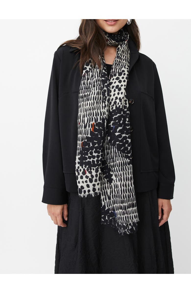 Masai Copenhagen Light Weight Patterned Scarf, Alternate, color, Black