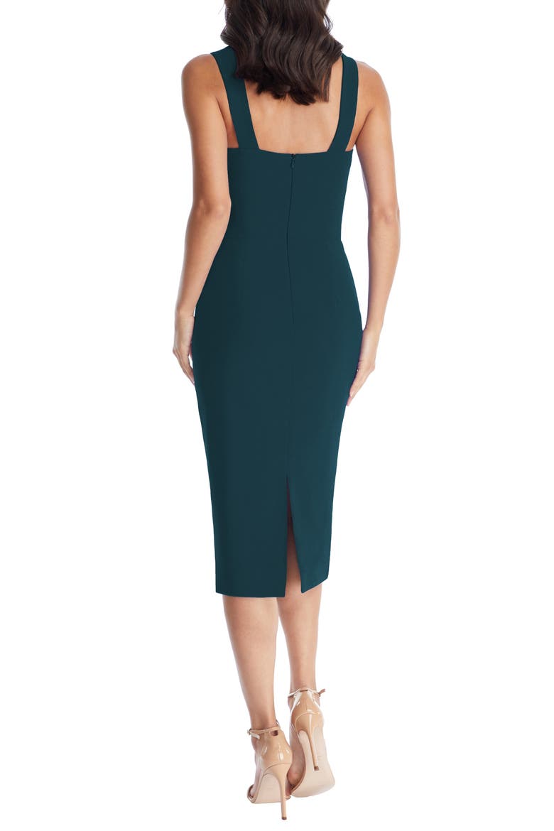 Nicole Sweetheart Neck Cocktail Dress, Alternate, color, PINE