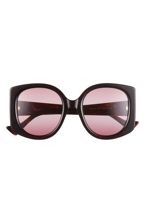 53mm Oversize Cat Eye Sunglasses