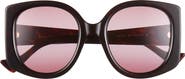 Gucci 53mm Oversize Cat Eye Sunglasses