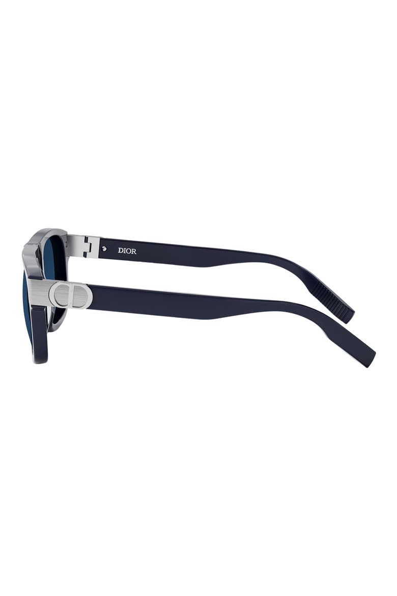 CD Icon S3I 55mm Square Sunglasses, Alternate, color, SHINY BLUE / BLUE