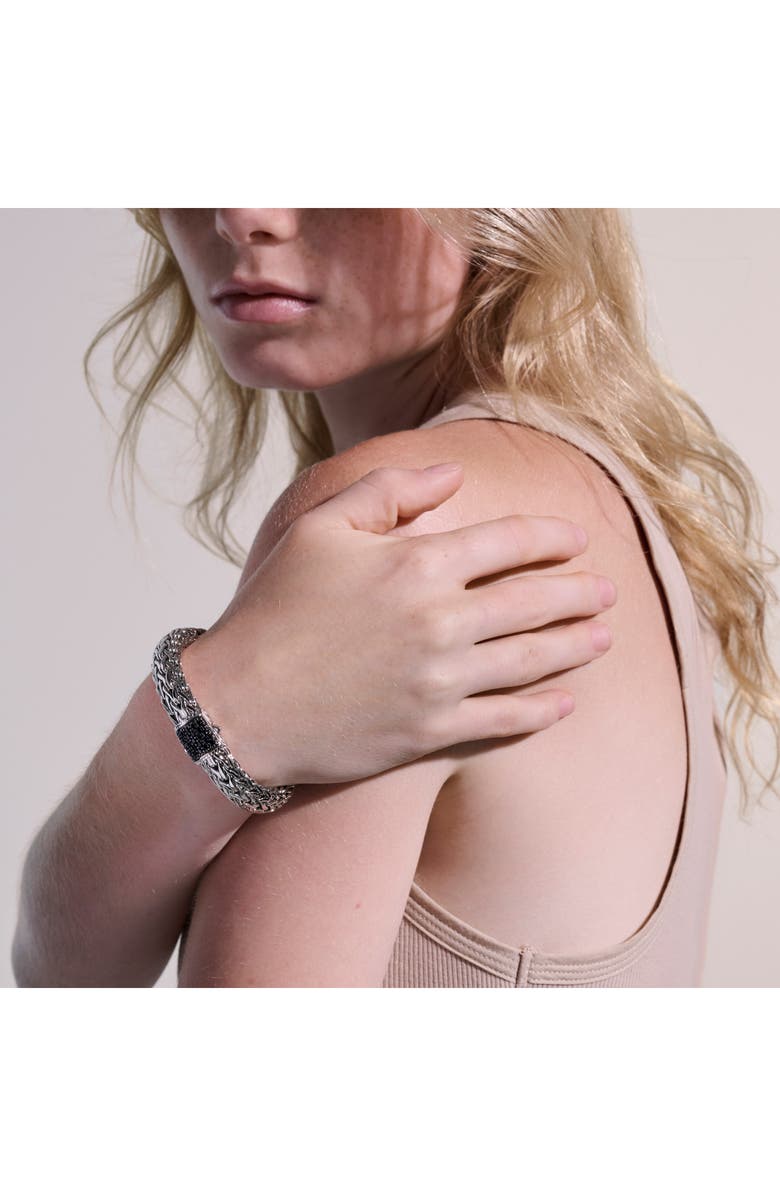 John Hardy Icon Bracelet, Sterling Silver, Pavé, 10.5mm, Alternate, color,