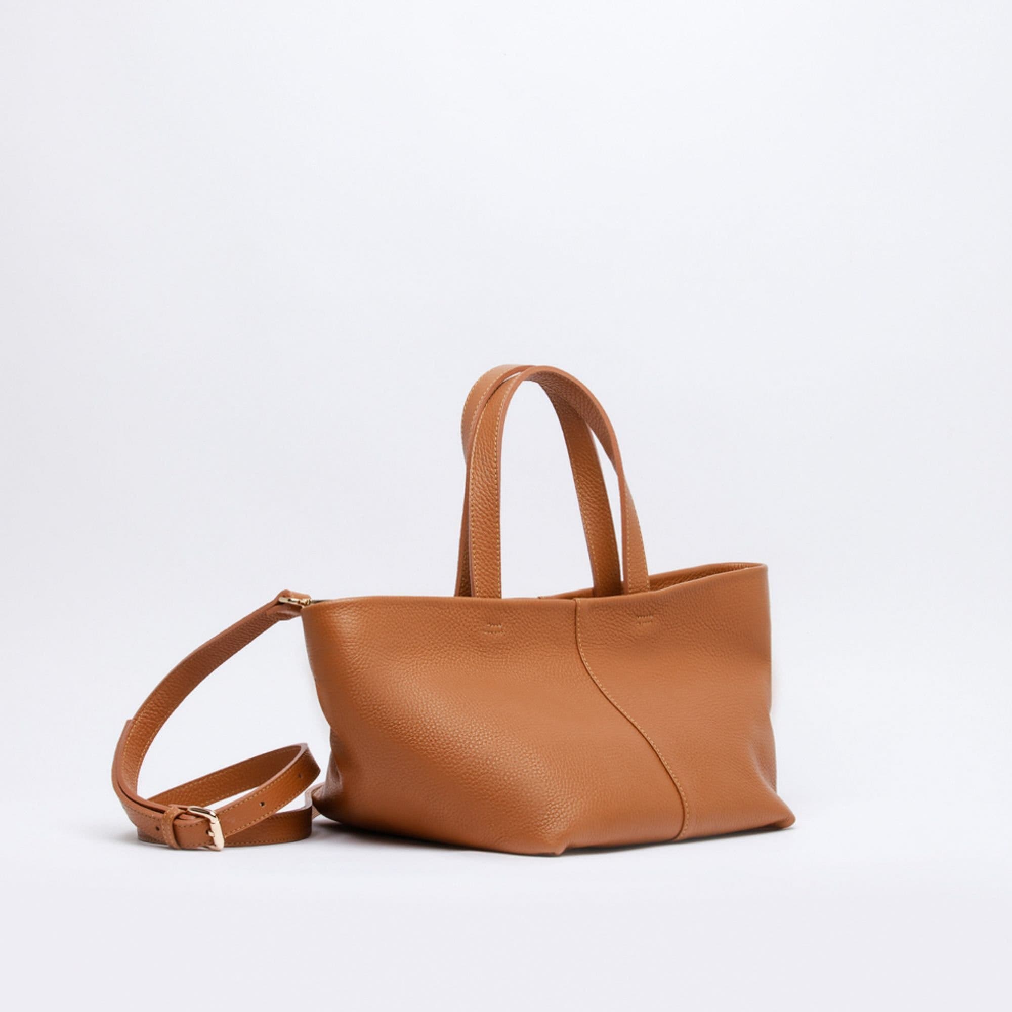 Ana Leather Tote, Alternate, color, Caramel