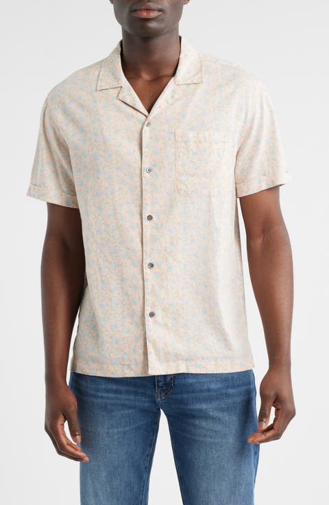 Waimea Short Sleeve Linen Blend Camp Shirt