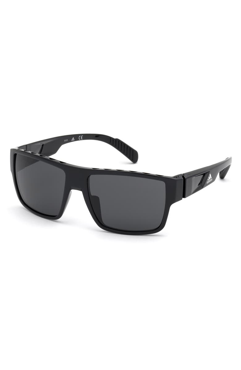 adidas 57mm Rectangular Sunglasses, Main, color,