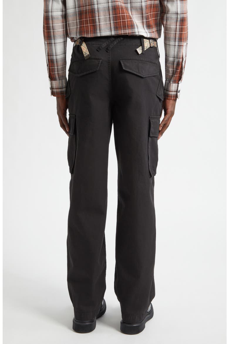 Cyrus Cotton Twill Straight Leg Cargo Pants, Alternate, color, BLACK