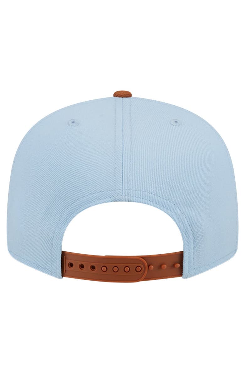 New Era Men's New Era Light Blue/Brown Miami Heat 2-Tone Color Pack 9FIFTY Snapback Hat, Alternate, color, 