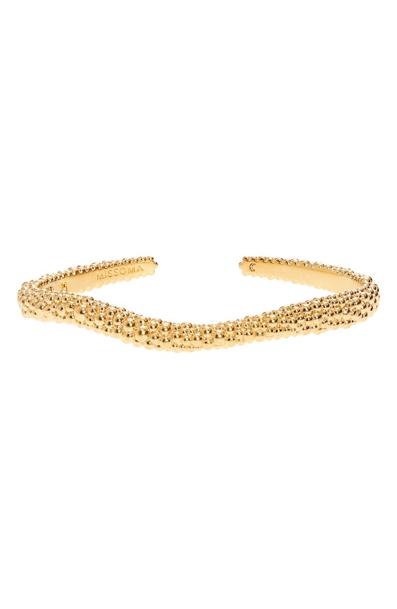 Missoma Baya Claw Cuff Bracelet, Main, color, Gold