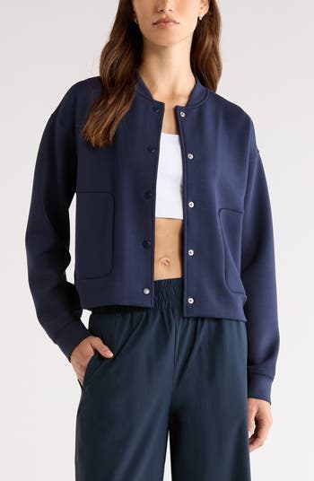 Zella Luxe Snap Front Jacket | Nordstrom