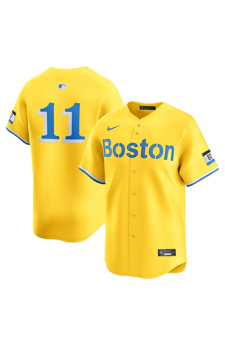 Nike Men's Nike Rafael Devers Gold Boston Red Sox City Connect Limited Player Jersey, Main, color, 