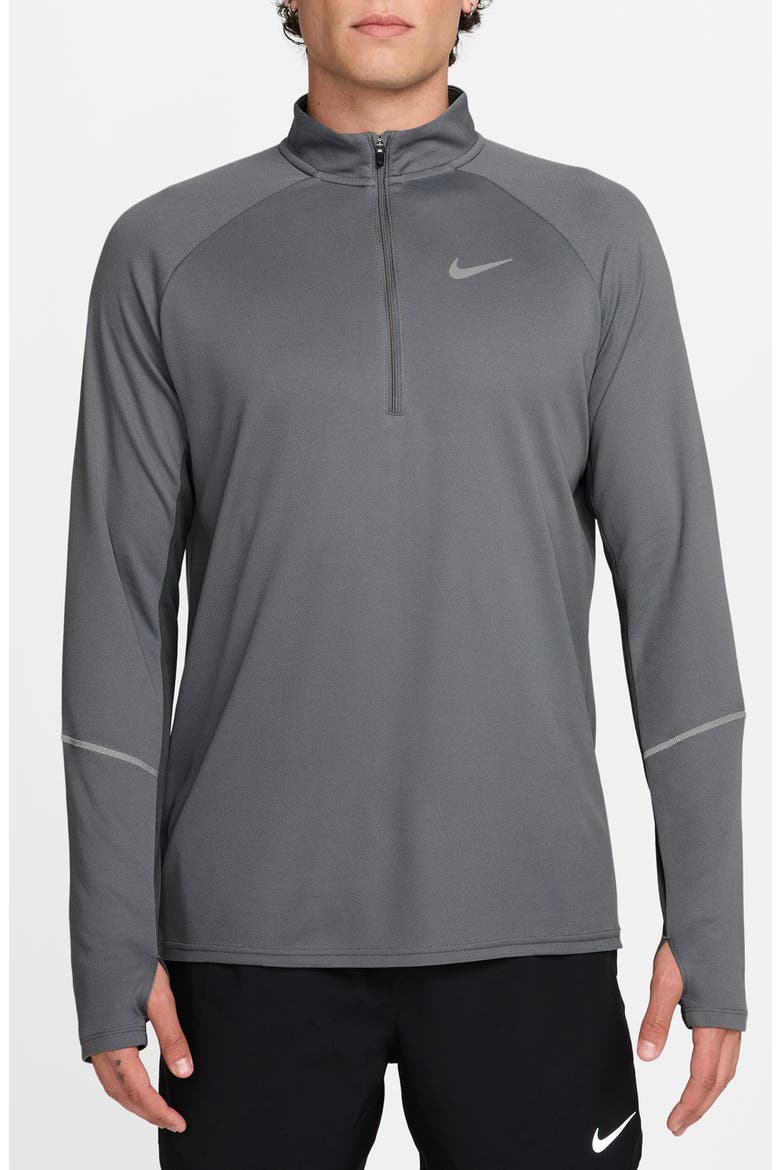 Miler Dri-FIT UV Long Sleeve Running Top, Main, color, SMOKE GREY
