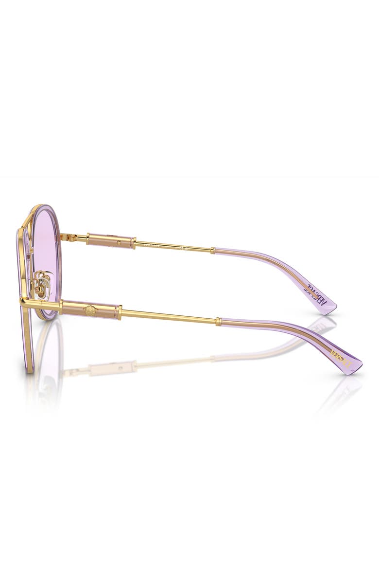 Versace 60mm Pilot Sunglasses, Alternate, color, Violet