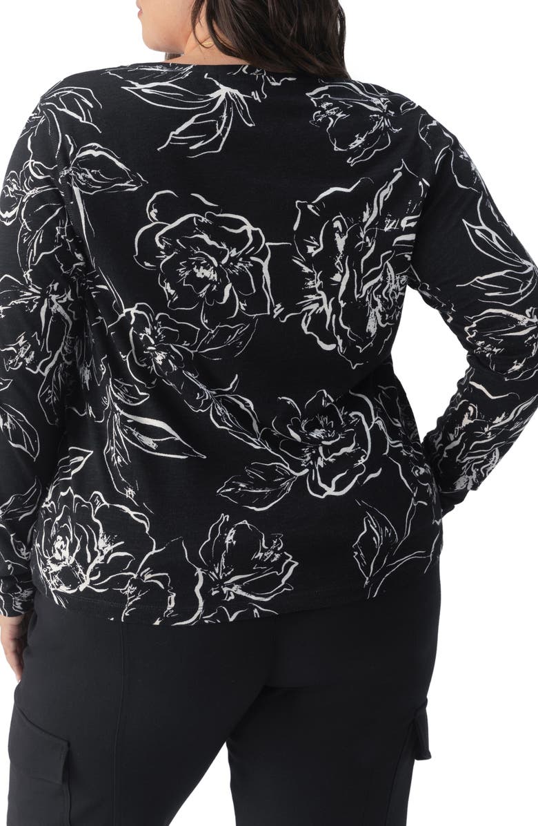 Sanctuary Perfect Notch Print Long Sleeve T-Shirt, Alternate, color, 