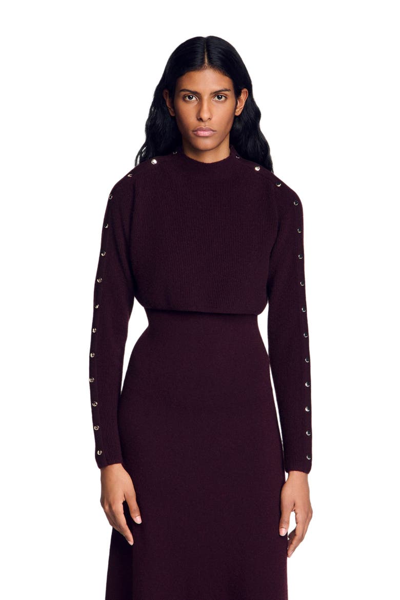 2-in-1 knit maxi dress, Alternate, color, Bordeaux