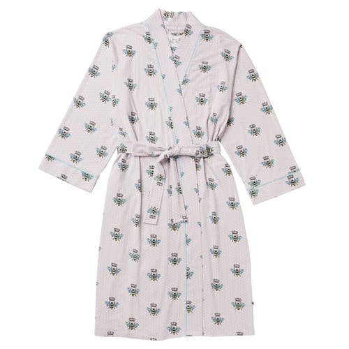 The Cat's Pajamas Pima Knit Kimono Robe In White