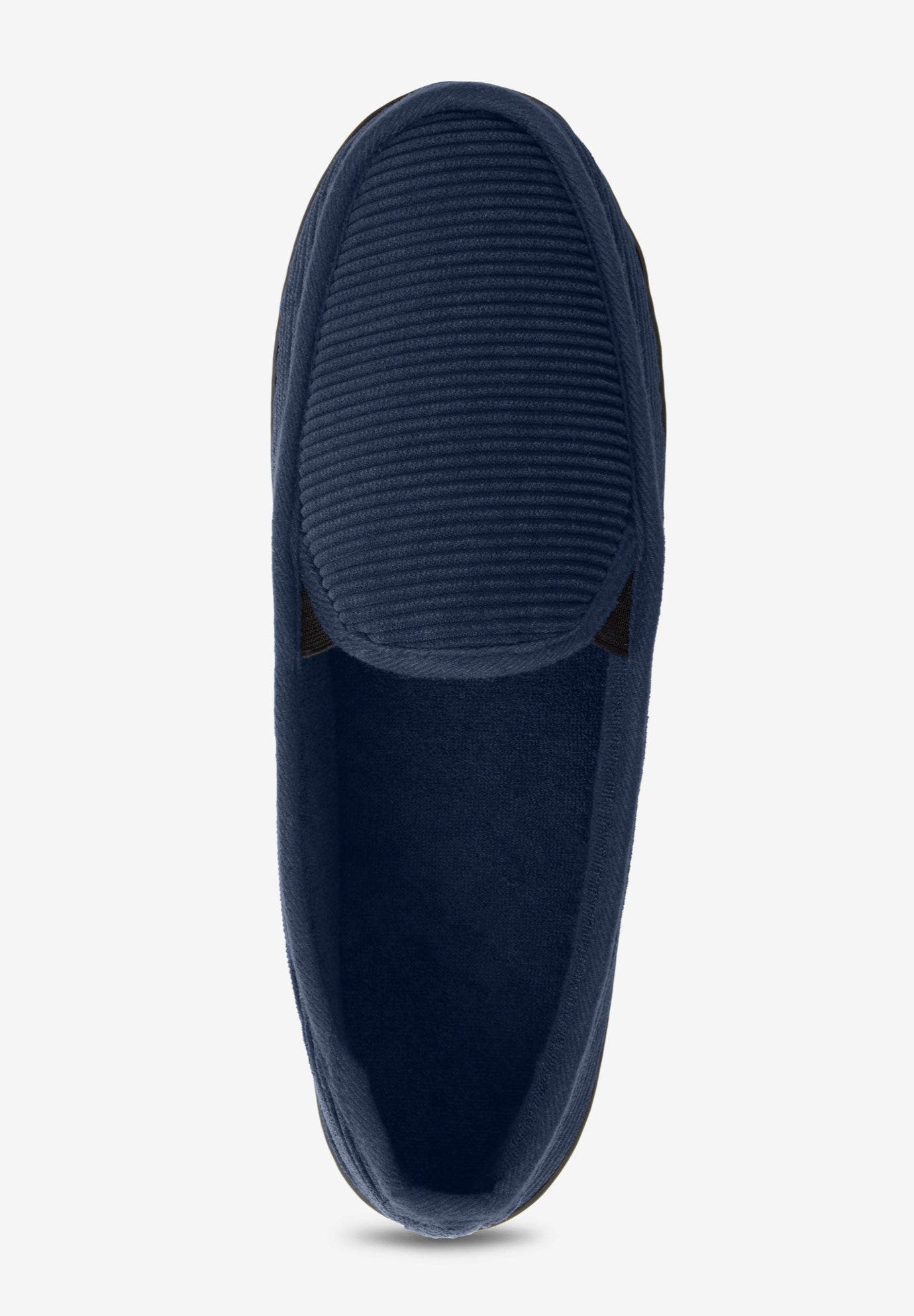 Cotton Corduroy Slippers, Alternate, color, NAVY