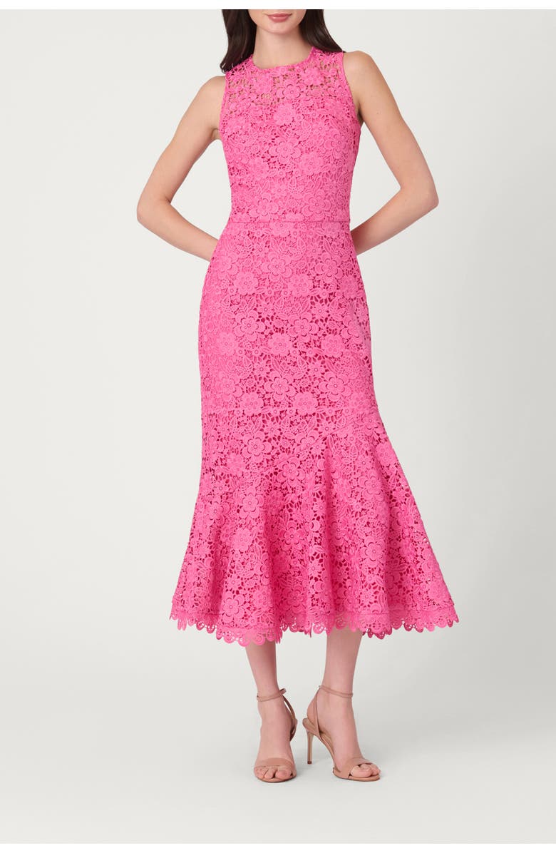 Shoshanna Floral Lace Anamaria Dress, Main, color, Wild Orchid