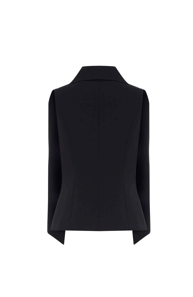 THEO The Label Daphne Tie Front Vest Jacket, Alternate, color, Black