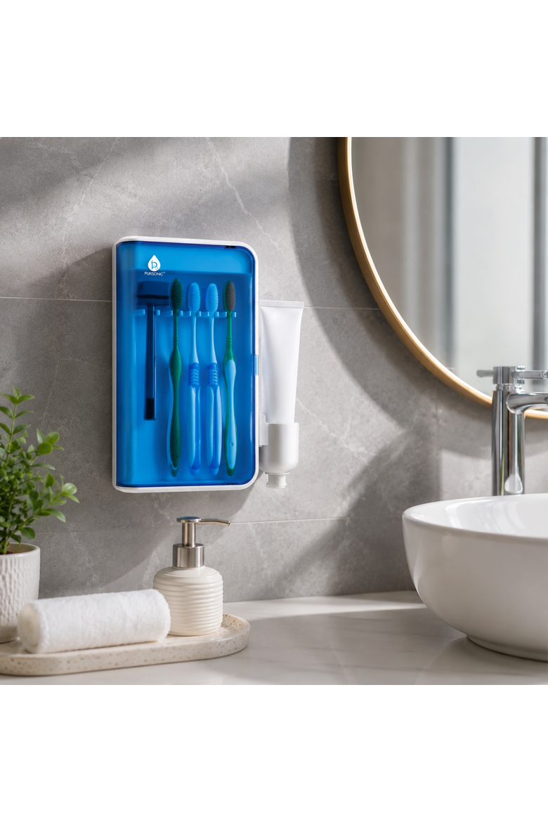 Complete Oral Care Bundle - Sonic Toothbrush, Water Flosser & UV Toothbrush Sanitizer, Alternate, color, Blue