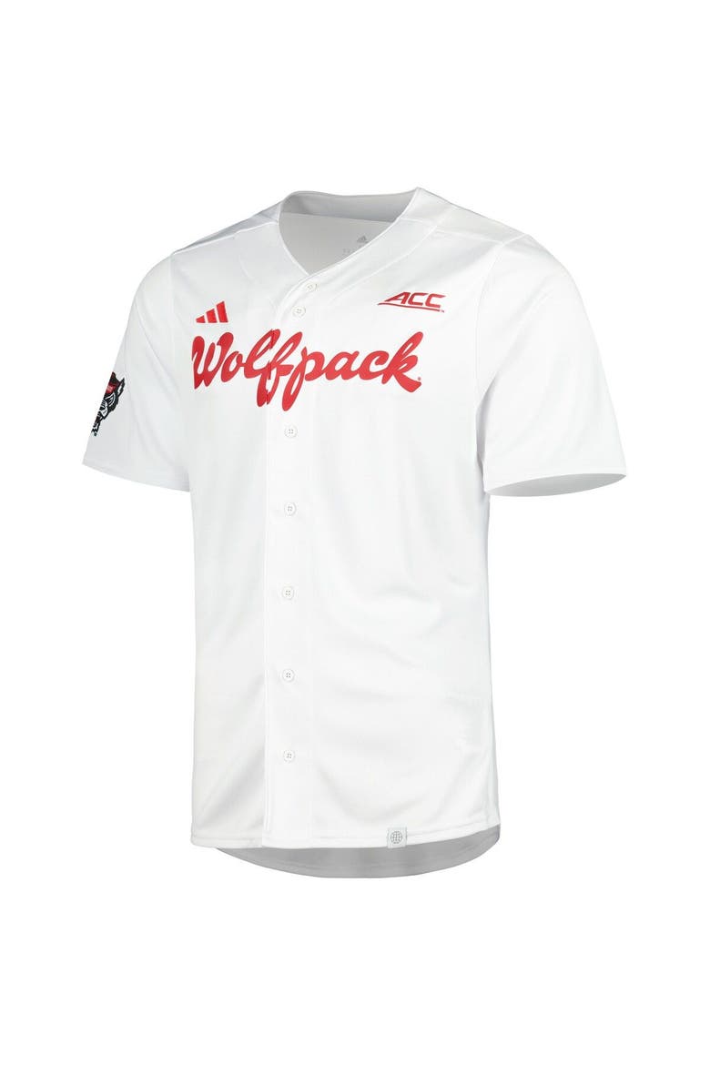 Men's adidas White NC State Wolfpack Team Baseball Jersey, Alternate, color, White