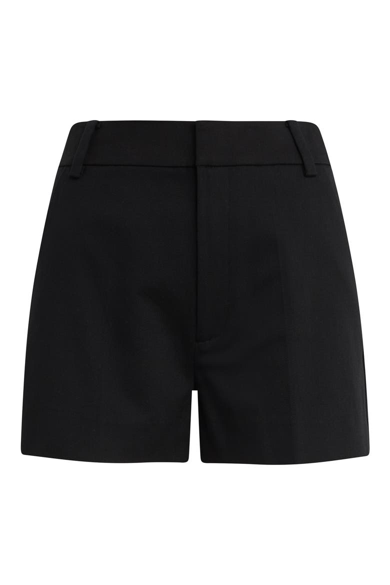 Stretch Cotton Blend Twill Shorts, Alternate, color, BLACK