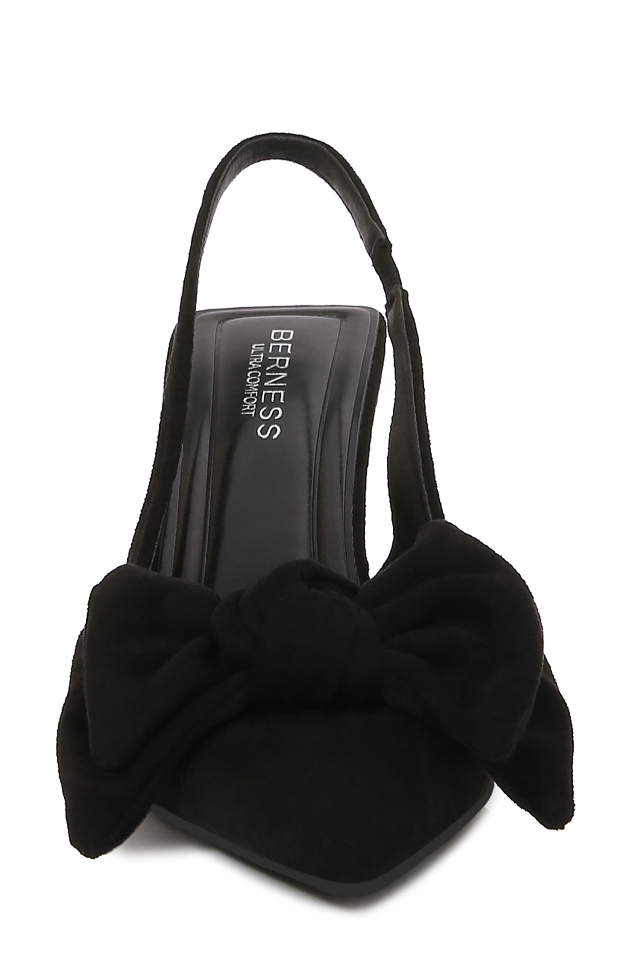 BERNESS Christie Bow Slingback Pump, Alternate, color, Black