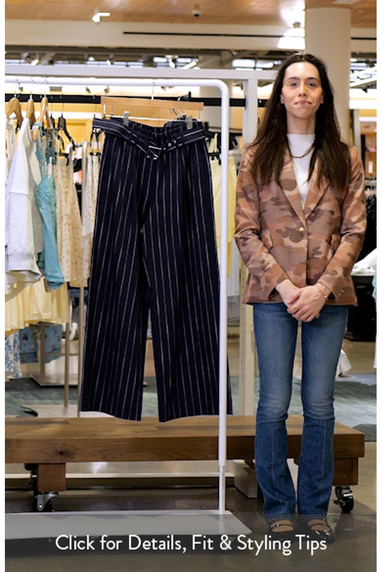 Rae Stripe Belted Wide Leg Pants video