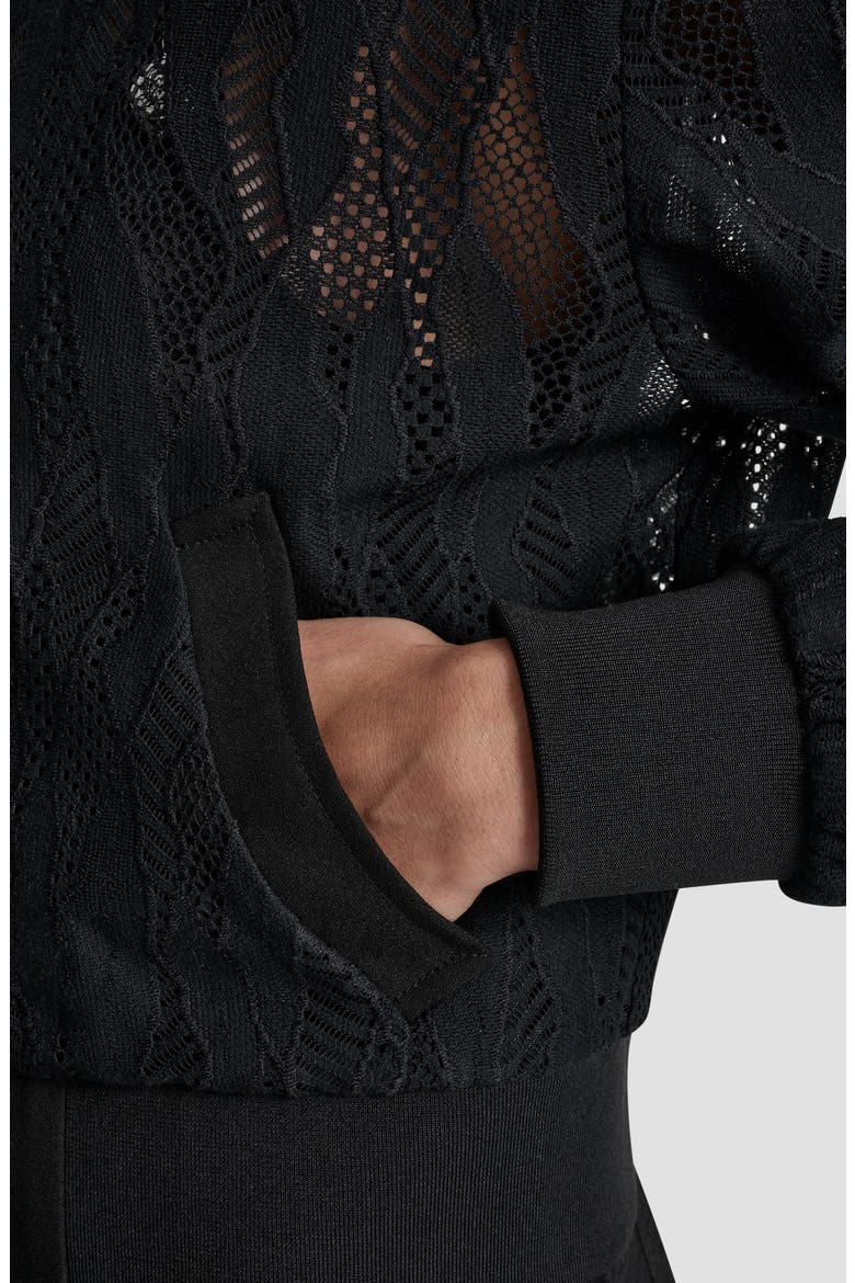 Abstract Lace Jacket, Alternate, color, BLACK