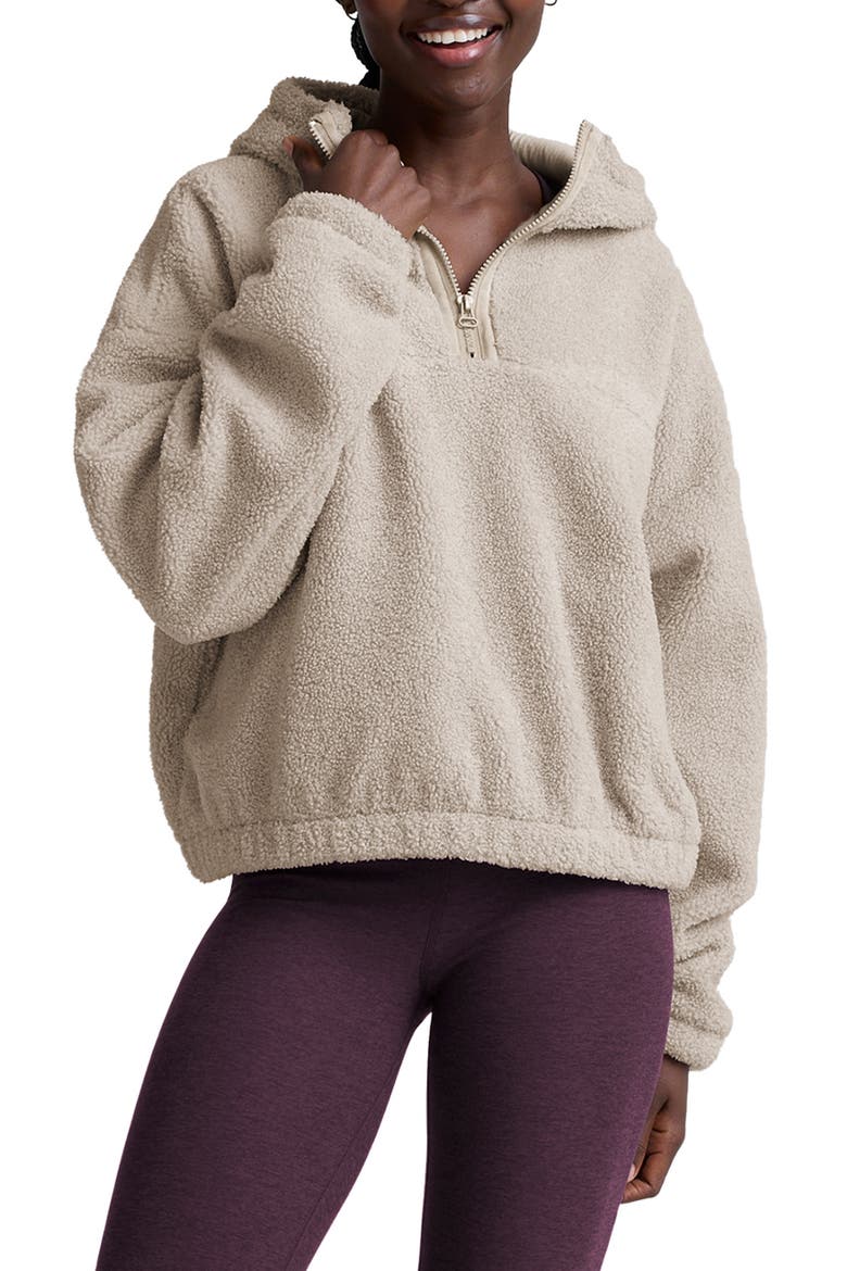 Unity Quarter Zip Hoodie, Main, color, OAT LATTE HEATHER