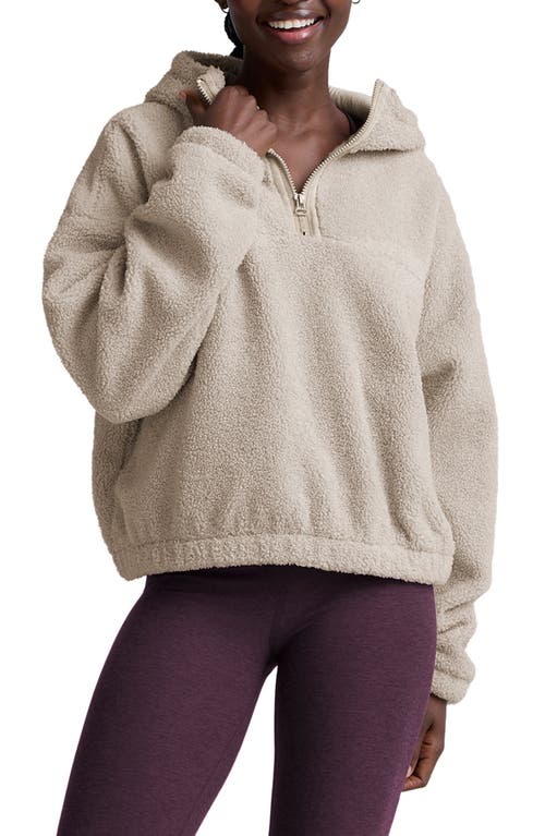 Beyond Yoga Unity Quarter Zip Hoodie In Neutral