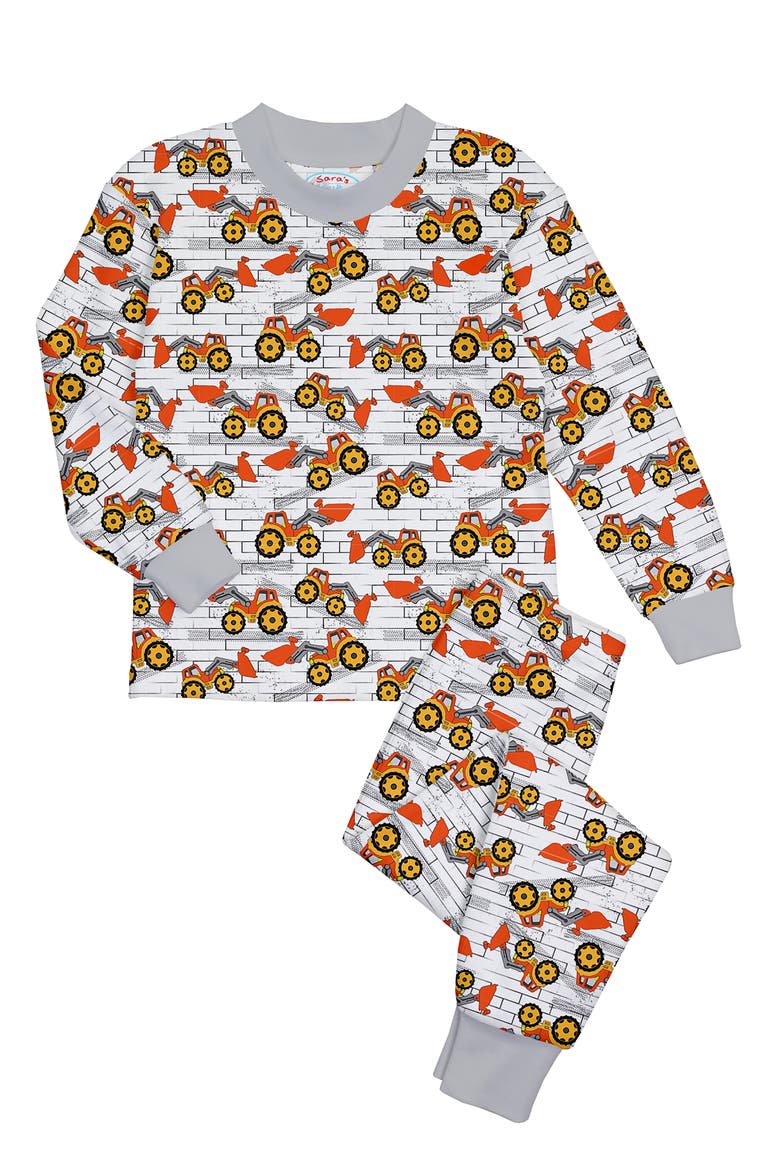 Loose Fit Classic Pajama 2-Piece Set, Main, color, Dump Trucks