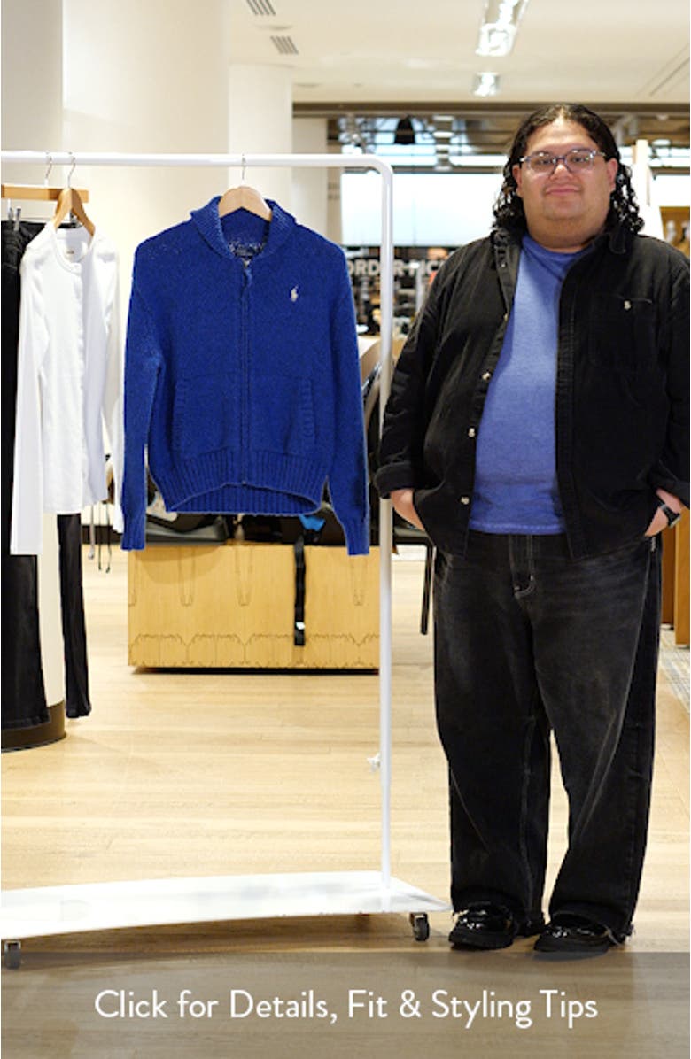 Wave Logo Cotton Zip Cardigan, sales video thumbnail