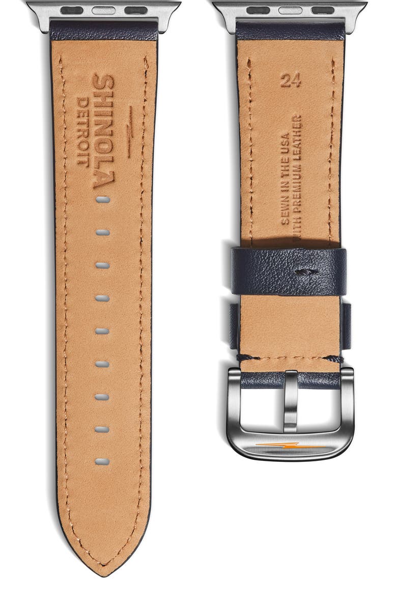 Shinola Leather 24mm Apple Watch<sup>®</sup> Watchband, Alternate, color, 