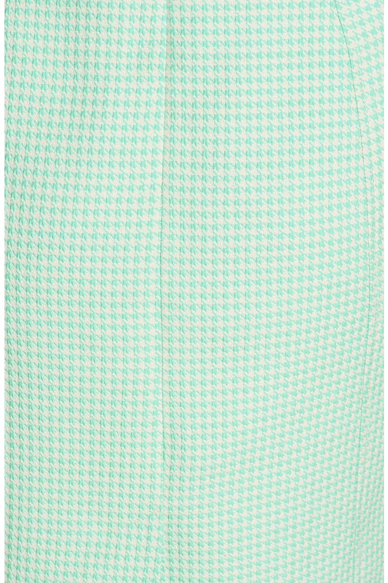 Seamed Pencil Skirt, Alternate, color, GREEN/ CREAM HOUNDSTOOTH