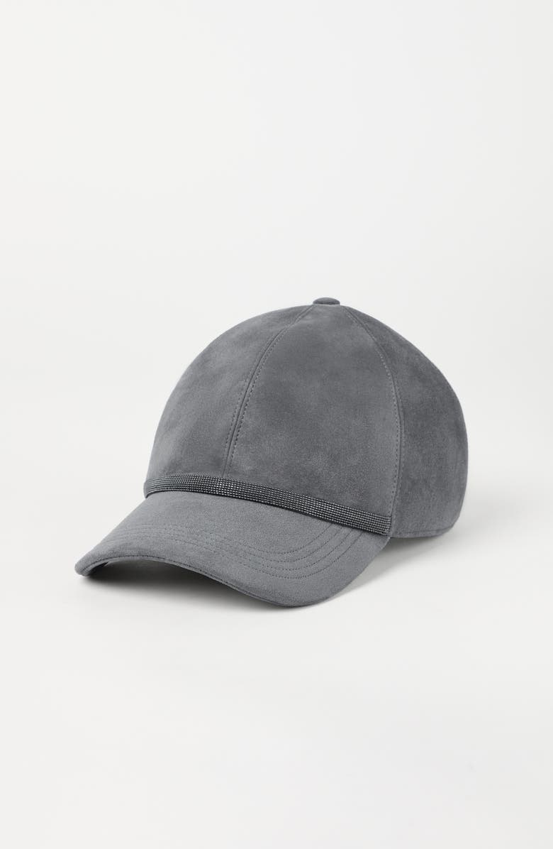 Brunello Cucinelli Suede baseball cap, Alternate, color,
